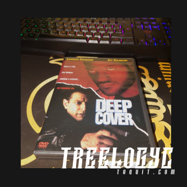 DVD of "Deep Cover" featuring a close-up of a man and bold text on a dark background.